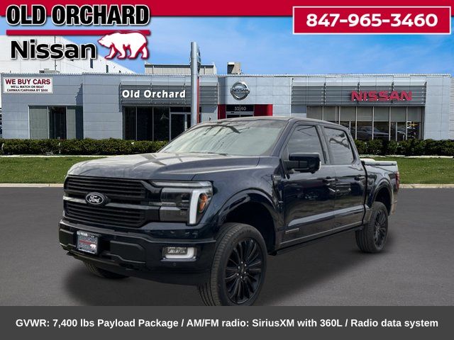 Blue 2024 Ford F-150 Pickup Truck Four-Wheel Drive Automatic