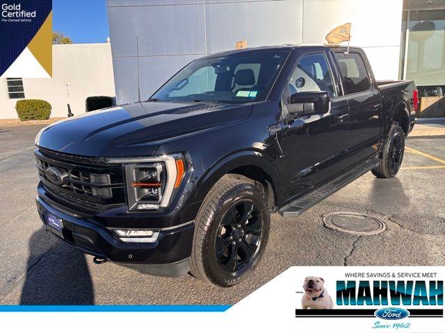 Black Metallic 2022 Ford F-150 Lariat SuperCrew 4WD Pickup Truck Four-Wheel Drive Automatic