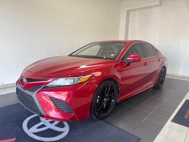 2019 Toyota Camry SE Red at Don McGill Toyota