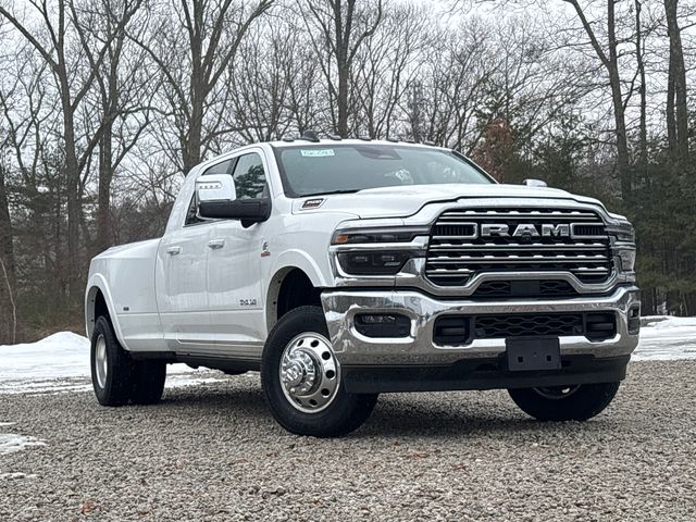 Bright White Clearcoat 2026 RAM 3500 Limited Mega Cab DRW 4WD Pickup Truck Four-Wheel Drive 8-Speed Automatic