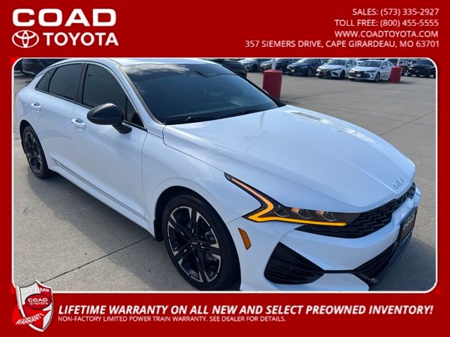 Glacial White Pearl 2023 Kia K5 Sedan Front-Wheel Drive 8-Speed Automatic