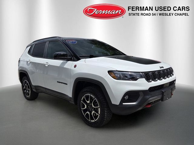 Bright White Clearcoat 2025 Jeep Compass Trailhawk 4WD SUV / Crossover Four-Wheel Drive 8-Speed Automatic