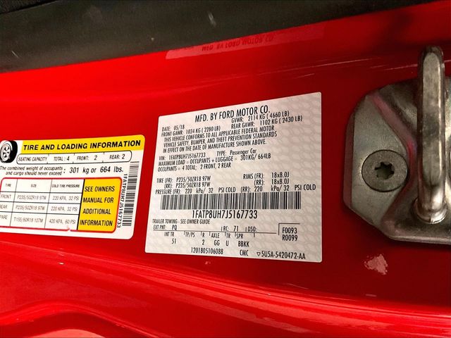 2018 Ford Mustang EcoBoost Premium Red at Bob Ruth Ford