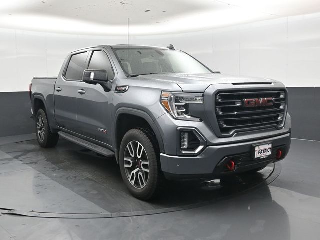 Gray (Satin Steel Metallic) 2021 GMC Sierra 1500 AT4 Crew Cab 4WD Pickup Truck Four-Wheel Drive Automatic