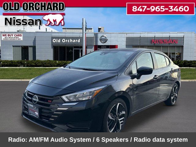 Super Black Metallic 2025 Nissan Versa SR FWD Sedan Front-Wheel Drive Continuously Variable Transmission