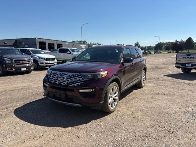 2022 Red Ford Explorer Platinum 4X4 SUV