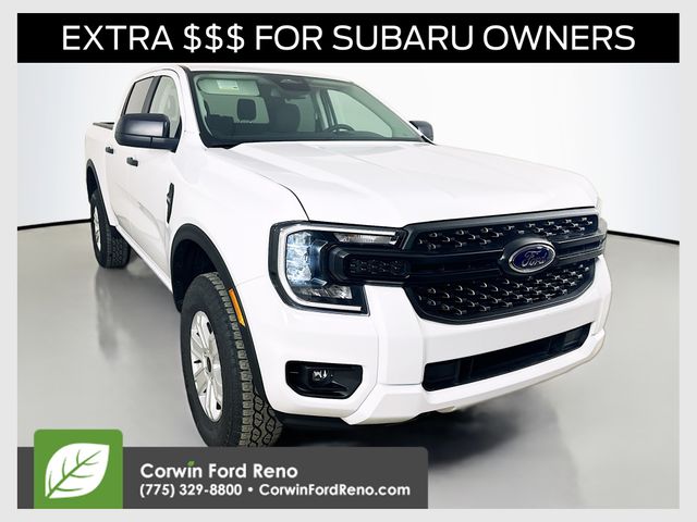 Oxford White 2025 Ford Ranger XL SuperCrew 4WD Pickup Truck Four-Wheel Drive Automatic