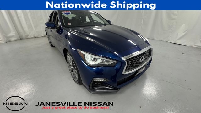 Iridium Blue 2020 INFINITI Q50 3.0t Sport AWD Sedan All-Wheel Drive 7-Speed Automatic Overdrive