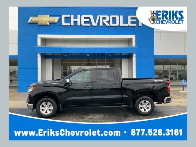 Black 2023 Chevrolet Silverado 1500 Pickup Truck Four-Wheel Drive Automatic