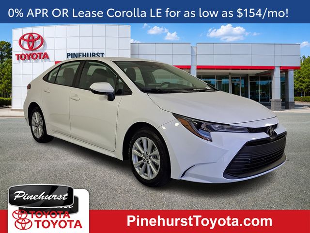 White 2026 Toyota Corolla LE FWD Sedan Front-Wheel Drive Continuously Variable Transmission