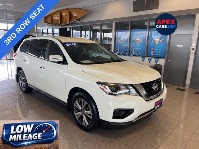 Glacier White (Fleet) 2018 Nissan Pathfinder S SUV / Crossover Front-Wheel Drive Continuously Variable Transmission