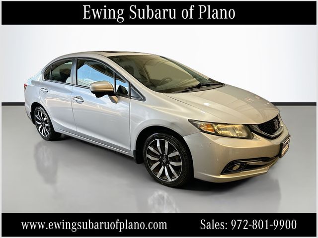 Gray (Modern Steel Metallic) 2014 Honda Civic Sedan Front-Wheel Drive Continuously Variable Transmission