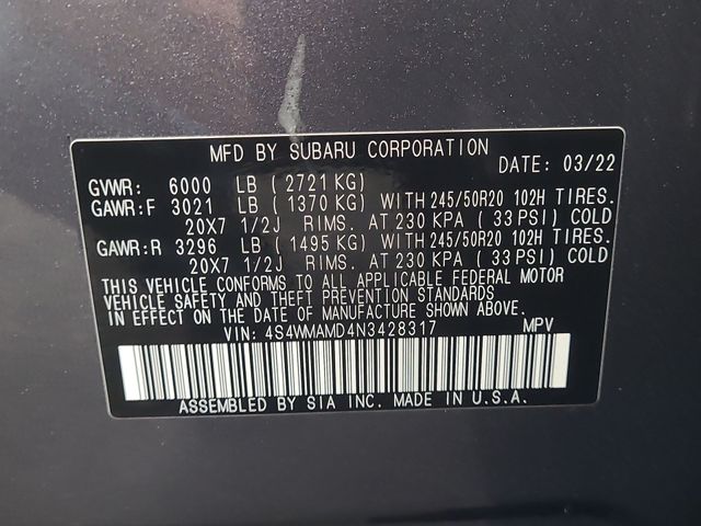 2022 – Subaru – Ascent