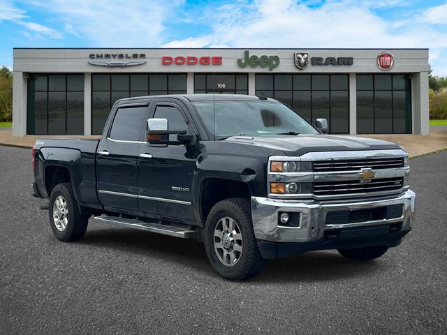 Black 2015 Chevrolet Silverado 2500HD LTZ Crew Cab 4WD Pickup Truck Four-Wheel Drive 6-Speed Automatic