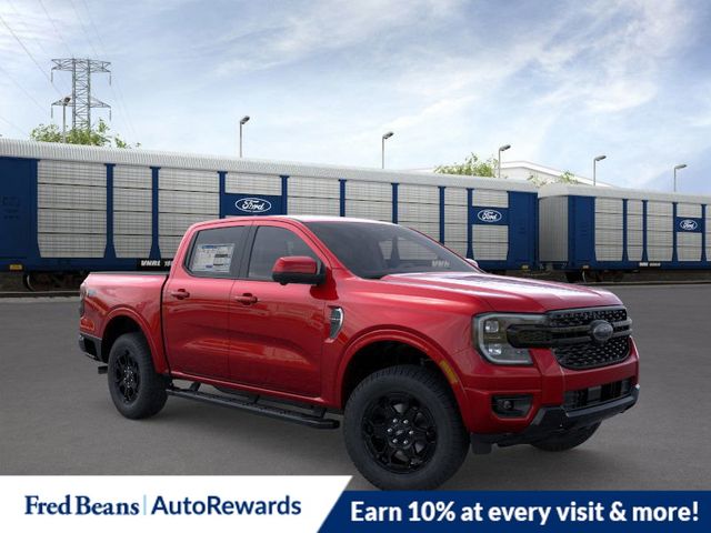 Ruby Red Metallic Tinted Clearcoat 2026 Ford Ranger Lariat SuperCrew 4WD Pickup Truck Four-Wheel Drive Automatic