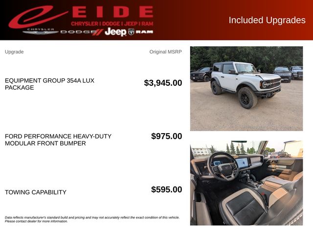 2023 Oxford White Ford Bronco Wildtrak 4X4 SUV
