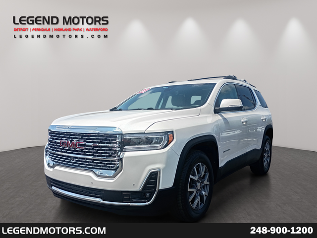 White Frost Tricoat 2023 GMC Acadia SUV / Crossover Four-Wheel Drive 9-Speed Automatic