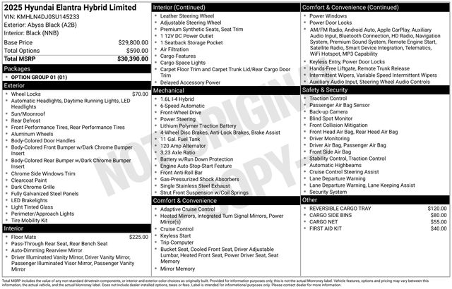 New 2025 Hyundai Elantra Hybrid For Sale in Indianapolis, IN
