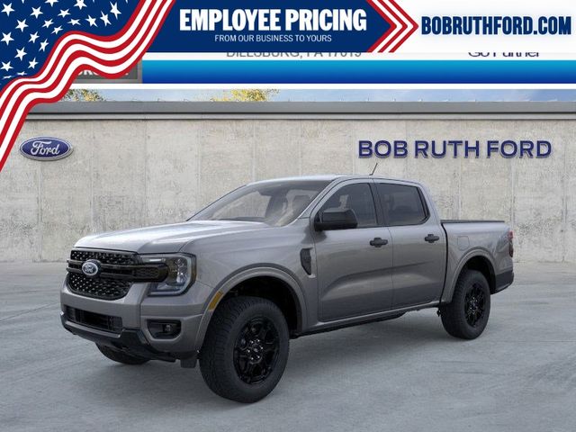 Carbonized Gray Metallic 2025 Ford Ranger XLT SuperCrew 4WD Pickup Truck Four-Wheel Drive Automatic