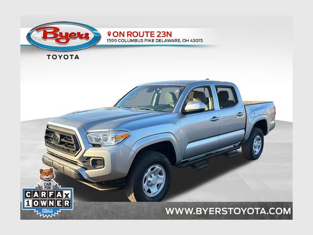 Celestial Silver Metallic 2023 Toyota Tacoma SR V6 Double Cab 4WD Pickup Truck Four-Wheel Drive 6-Speed Automatic