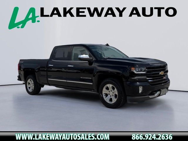 Black 2017 Chevrolet Silverado 1500 LTZ Crew Cab 4WD Pickup Truck Four-Wheel Drive 8-Speed Automatic Overdrive