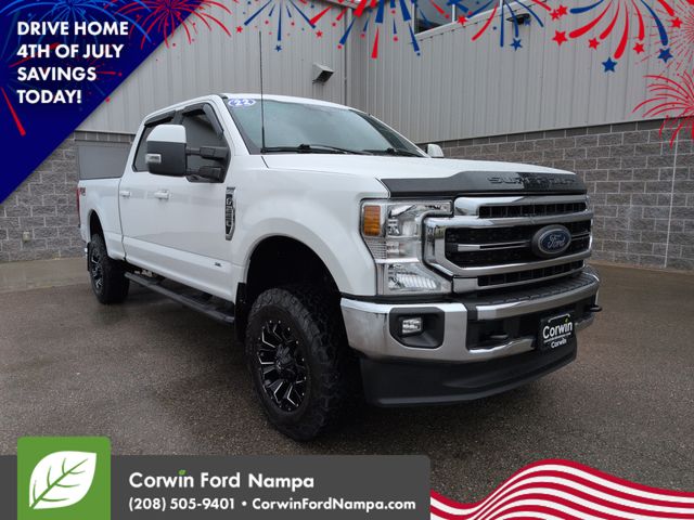 White Metallic 2022 Ford F-250 Super Duty Pickup Truck Four-Wheel Drive Automatic