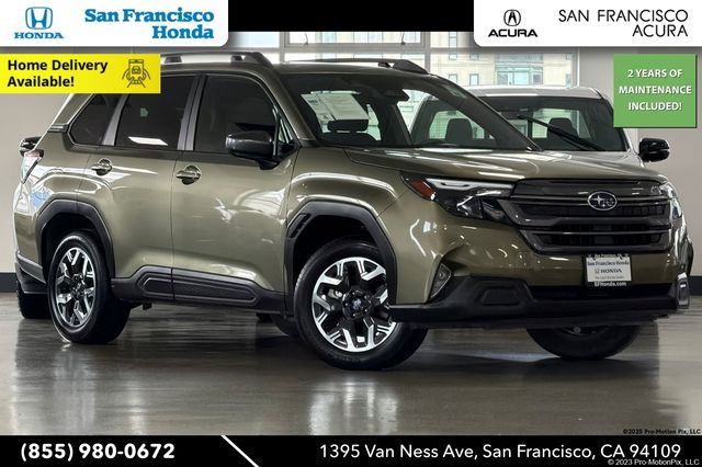 Green Metallic 2025 Subaru Forester Premium Crossover AWD SUV / Crossover All-Wheel Drive Continuously Variable Transmission
