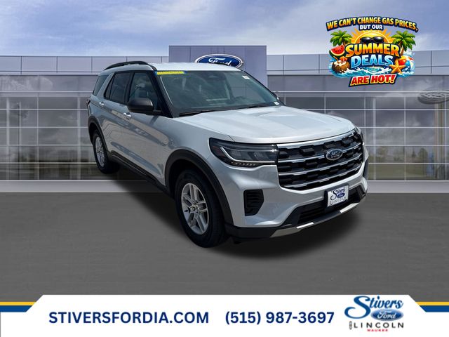 Space White Metallic 2026 Ford Explorer SUV / Crossover All-Wheel Drive Automatic