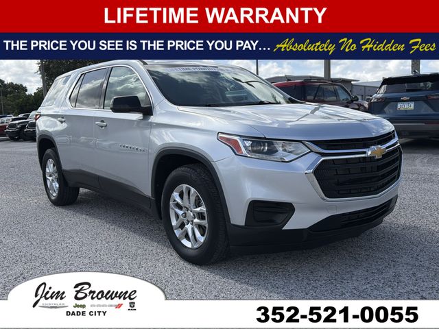 Silver Ice Metallic 2021 Chevrolet Traverse LS FWD SUV / Crossover Front-Wheel Drive 9-Speed Automatic