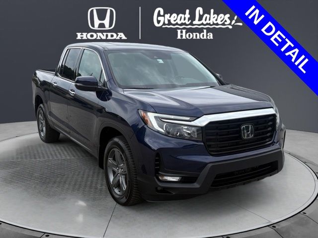 Blue 2022 Honda Ridgeline Pickup Truck All-Wheel Drive 9-Speed Automatic