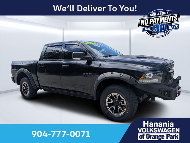 Brilliant Black Crystal Pearlcoat 2015 RAM 1500 Pickup Truck Four-Wheel Drive 8-Speed Automatic