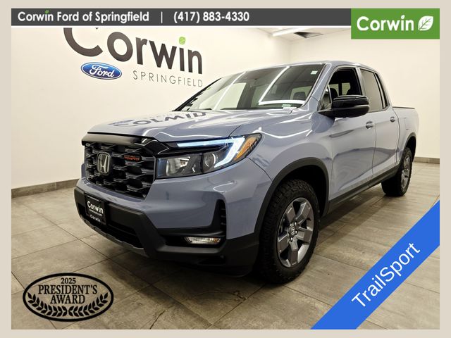 Diffused Sky Pearl 2025 Honda Ridgeline Pickup Truck All-Wheel Drive 9-Speed Automatic