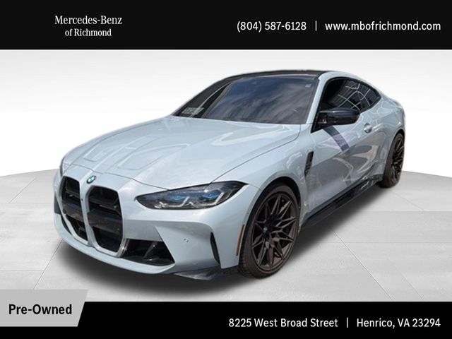 Brooklyn Gray Metallic 2023 BMW M4 Competition Coupe RWD Coupe Rear-Wheel Drive 8-Speed Automatic