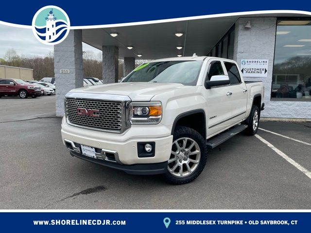 White Diamond Clearcoat 2015 GMC Sierra 1500 Denali Crew Cab 4WD Pickup Truck Four-Wheel Drive 8-Speed Automatic Overdrive