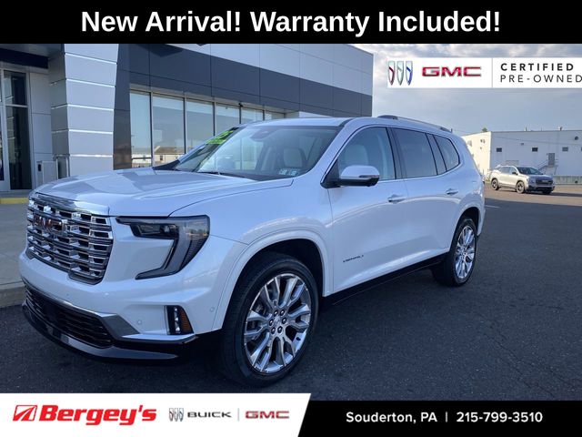 White Frost Tricoat 2025 GMC Acadia Denali AWD SUV / Crossover Four-Wheel Drive 8-Speed Automatic