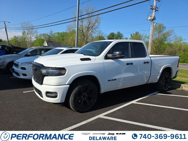 Bright White Clearcoat 2025 RAM 1500 Big Horn Quad Cab 4WD Pickup Truck Four-Wheel Drive 8-Speed Automatic