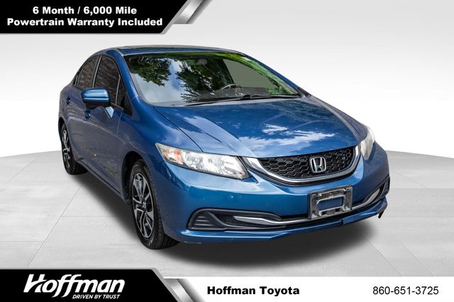 Dyno Blue Pearl 2015 Honda Civic Sedan Front-Wheel Drive Continuously Variable Transmission