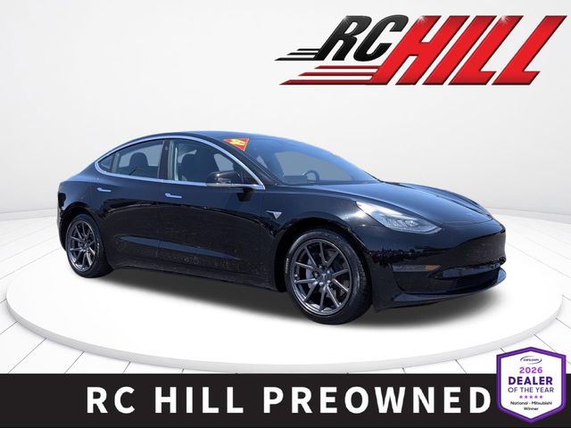 Solid Black 2019 Tesla Model 3 Long Range AWD Sedan All-Wheel Drive 1-Speed Automatic