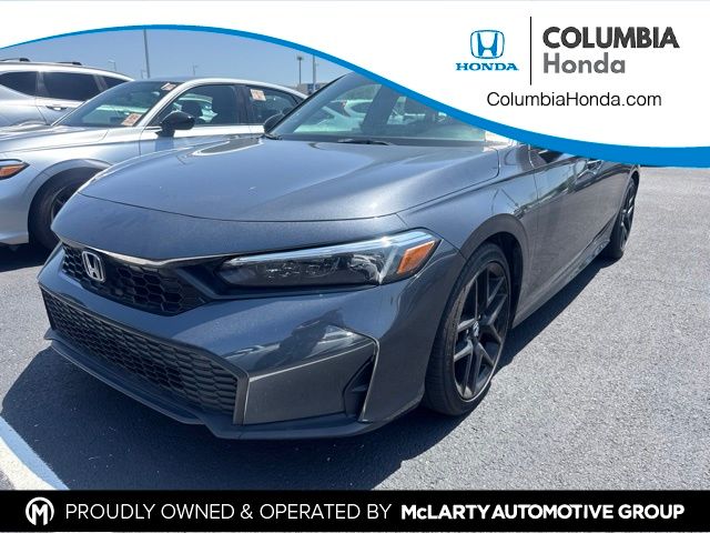Meteorite Gray Metallic 2025 Honda Civic Sedan Front-Wheel Drive Continuously Variable Transmission