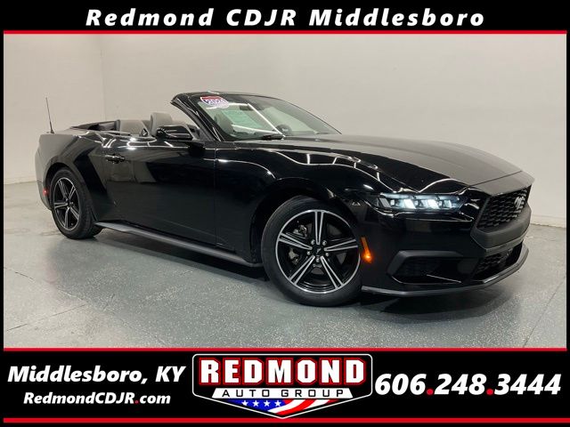 Shadow Black 2024 Ford Mustang Convertible Rear-Wheel Drive Automatic