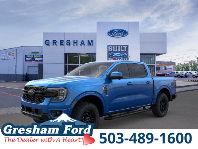 Velocity Blue Metallic 2026 Ford Ranger Lariat SuperCrew 4WD Pickup Truck Four-Wheel Drive Automatic