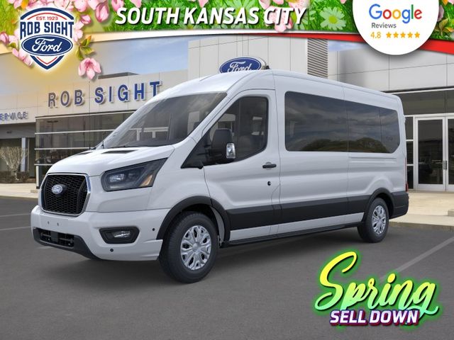 Oxford White 2026 Ford Transit Passenger 350 XLT Medium Roof LB RWD Van Rear-Wheel Drive