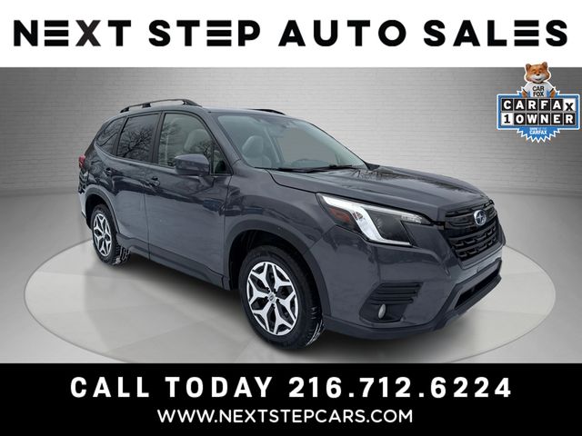Gray Metallic 2022 Subaru Forester Premium Crossover AWD SUV / Crossover All-Wheel Drive Continuously Variable Transmission