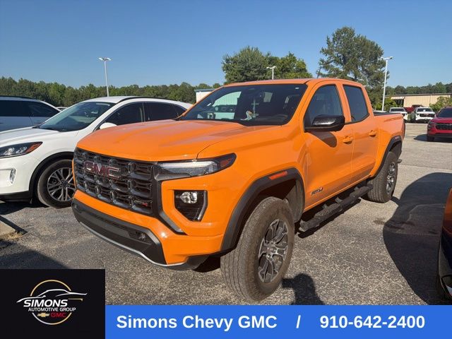 Desert Sun 2025 GMC Canyon AT4 Crew Cab 4WD Pickup Truck Four-Wheel Drive 8-Speed Automatic