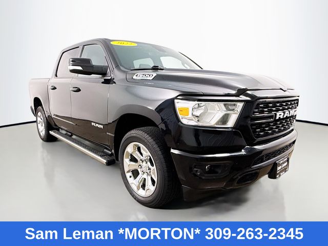 Diamond Black Crystal Pearlcoat 2022 RAM 1500 Big Horn Crew Cab 4WD Pickup Truck Four-Wheel Drive 8-Speed Automatic
