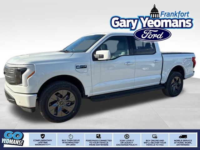 Star White Metallic Tri-Coat 2025 Ford F-150 Lightning Lariat SuperCrew AWD Pickup Truck All-Wheel Drive Automatic