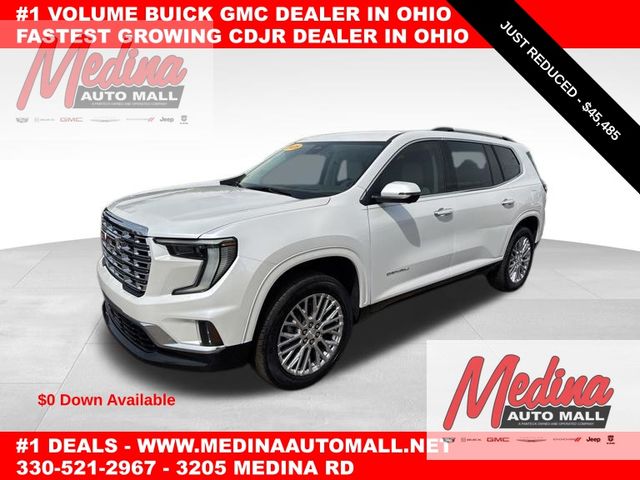 White Frost Tricoat 2025 GMC Acadia SUV / Crossover Front-Wheel Drive 8-Speed Automatic
