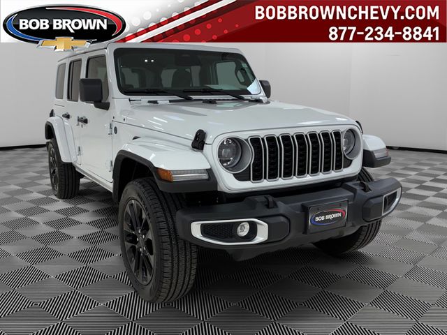 Bright White Clearcoat 2025 Jeep Wrangler 4xe Sahara 4WD SUV / Crossover Four-Wheel Drive 8-Speed Automatic