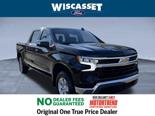 Black 2025 Chevrolet Silverado 1500 LT Crew Cab 4WD Pickup Truck Four-Wheel Drive Automatic