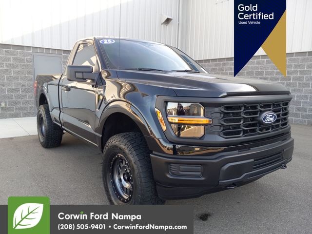 Black Metallic 2025 Ford F-150 XL Regular Cab 4WD Pickup Truck Four-Wheel Drive Automatic